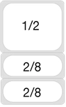 1/2 and 2 x 2/8